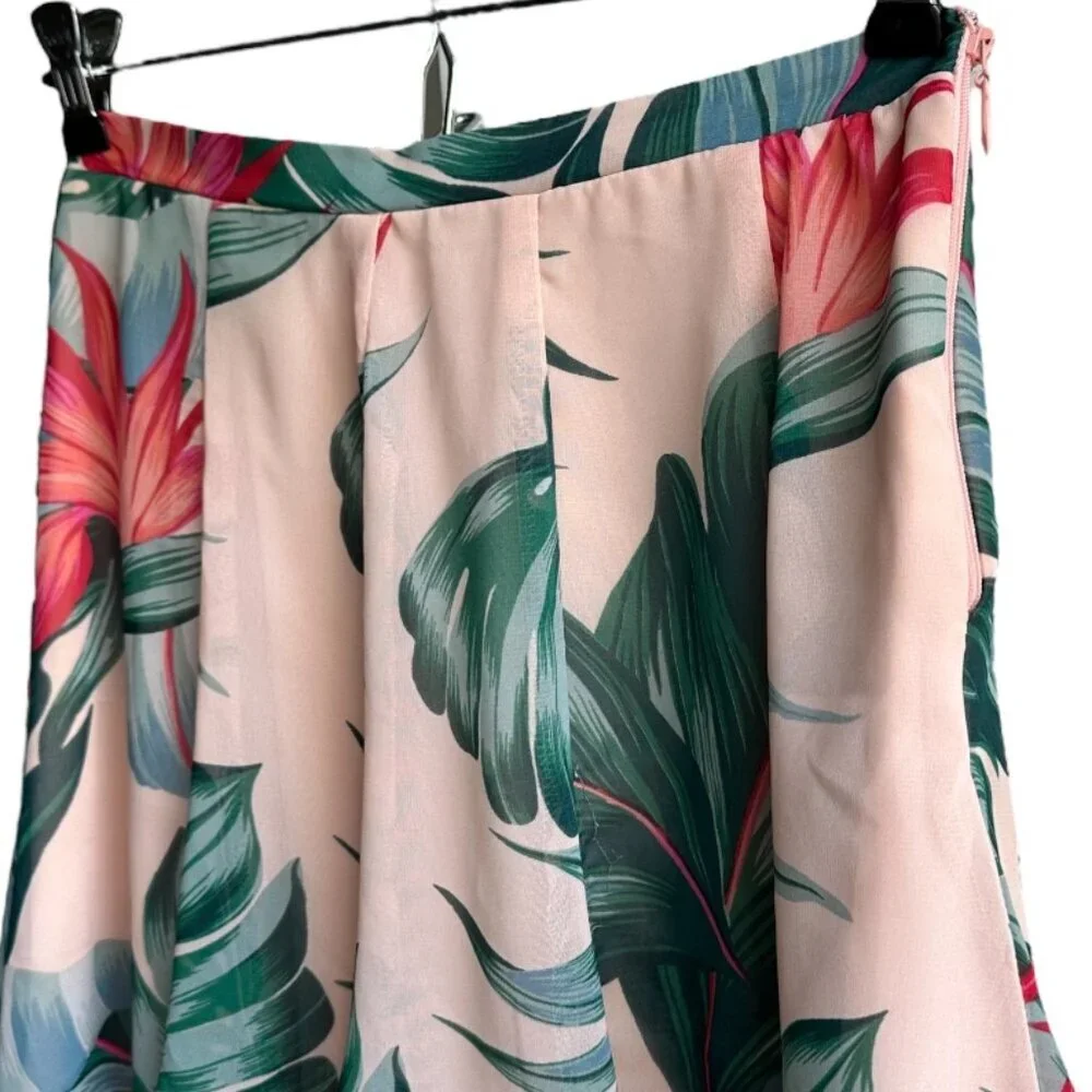 Show Me Your MuMu Kauai Kisses Mini Tropical Palm Leaf Tree Print Skater Skirt 0 - Picture 8 of 11